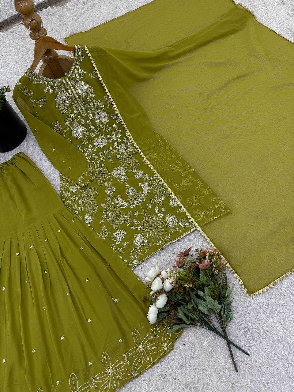 Georgette Embroidery Georgette Suit - MYLUXURY LANE ENTERPRISE